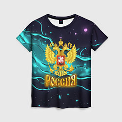 Футболка женская Россия - березовая абстракция, цвет: 3D-принт