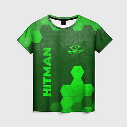 Футболка женская Hitman - green gradient вертикально, цвет: 3D-принт