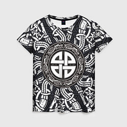 Женская футболка Узел защиты воинов и кельтские узоры