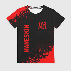 Футболка женская Maneskin - red gradient вертикально, цвет: 3D-принт