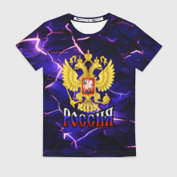 Футболка женская Триколор - герб России, цвет: 3D-принт