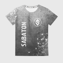 Футболка женская Sabaton - grey gradient вертикально, цвет: 3D-принт