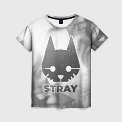 Футболка женская Stray - white gradient, цвет: 3D-принт