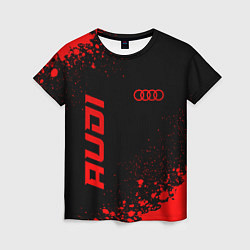 Футболка женская Audi - red gradient вертикально, цвет: 3D-принт