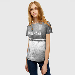 Футболка женская Lindemann - grey gradient посередине, цвет: 3D-принт — фото 2