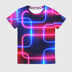 Женская футболка Цветные светящиеся неоны