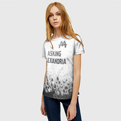 Футболка женская Asking Alexandria - white gradient посередине, цвет: 3D-принт — фото 2