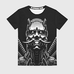 Футболка женская Киборг ниндзя в маске демона, цвет: 3D-принт