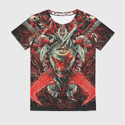 Женская футболка Doom постер к игре