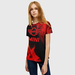 Футболка женская Mini - red gradient, цвет: 3D-принт — фото 2