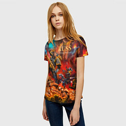 Футболка женская Лман Русс примарх Космических Волков, цвет: 3D-принт — фото 2