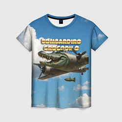 Женская футболка Bombardino Crocodillo мем