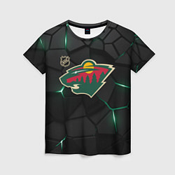 Футболка женская Миннесота Уайлд - плиты с подсветкой, цвет: 3D-принт