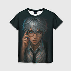 Футболка женская Стильный мужчина в очках, цвет: 3D-принт