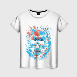 Футболка женская Крутой череп, цвет: 3D-принт