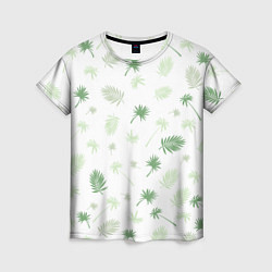 Футболка женская Текстура белой гавайской рубашки, цвет: 3D-принт