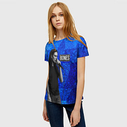 Футболка женская Bones стоит с микрофоном, цвет: 3D-принт — фото 2