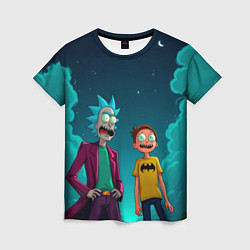 Футболка женская Рик и Морти под вечерним небом, цвет: 3D-принт