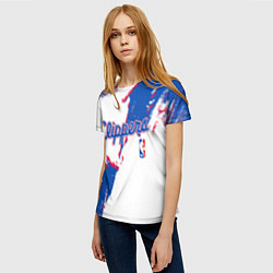 Футболка женская Клипперс - разлитая краска, цвет: 3D-принт — фото 2