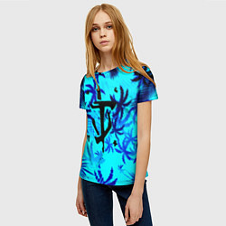 Футболка женская Doom неоновые тропики, цвет: 3D-принт — фото 2