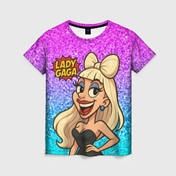 Женская футболка Леди Гага мультяшная