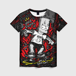 Женская футболка Татуированный барт