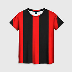 Футболка женская Color black red lines, цвет: 3D-принт
