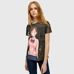 Футболка женская Сиратори Айра - знак ок, цвет: 3D-принт — фото 2