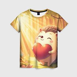 Футболка женская Солнечный ёж в лесу, цвет: 3D-принт