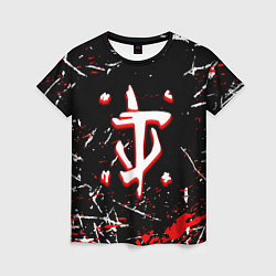 Женская футболка Doom краски штрихи