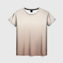 Женская футболка Градиент песочный