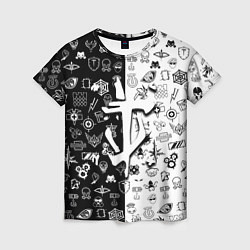 Женская футболка Doom ачивки паттерн