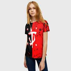 Футболка женская Doom текстура краски, цвет: 3D-принт — фото 2