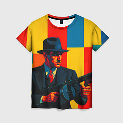Футболка женская Гангстер поп-арт, цвет: 3D-принт