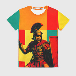 Женская футболка Римский легионер поп-арт