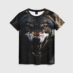 Футболка женская Волчара, цвет: 3D-принт