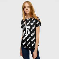 Футболка женская Doom off black, цвет: 3D-принт — фото 2