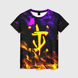 Футболка женская Doom огненный стиль, цвет: 3D-принт