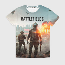 Футболка женская Солдаты из Battlefield 6, цвет: 3D-принт