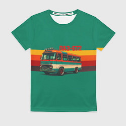 Футболка женская Ретро автобус ПАЗ-672, цвет: 3D-принт