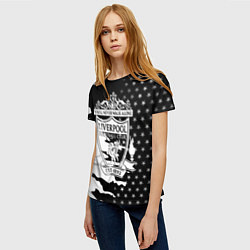 Футболка женская Liverpool текстура спорт, цвет: 3D-принт — фото 2