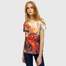 Футболка женская Genshin Impact Mavuika bike, цвет: 3D-принт — фото 2