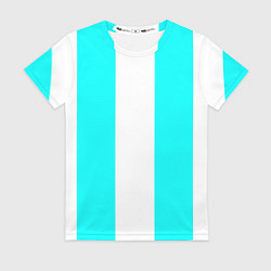 Футболка женская Color blue and white, цвет: 3D-принт