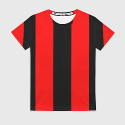 Футболка женская Color red and black, цвет: 3D-принт