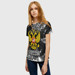 Футболка женская Герб России, цвет: 3D-принт — фото 2