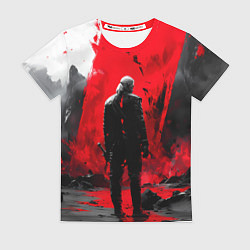 Футболка женская Ведьмак готический стиль, цвет: 3D-принт