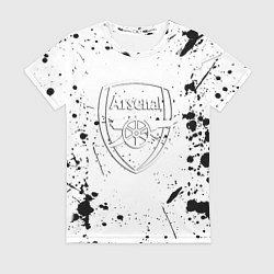 Футболка женская Arsenal брызги красок, цвет: 3D-принт