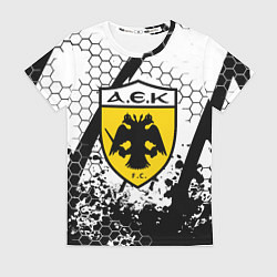 Женская футболка AEK броня текстура краски