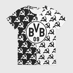 Женская футболка Borussia паттерн ссср