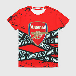 Женская футболка Arsenal x counter strike game